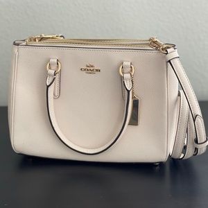 NWT Coach Purse Mini White Leather Handbag F57523